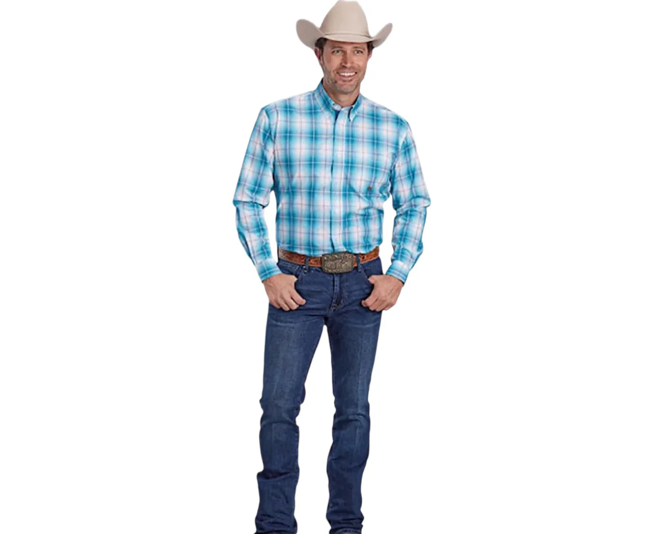 Roper Men's Amarillo Collection Shirt - Blue - Image 2