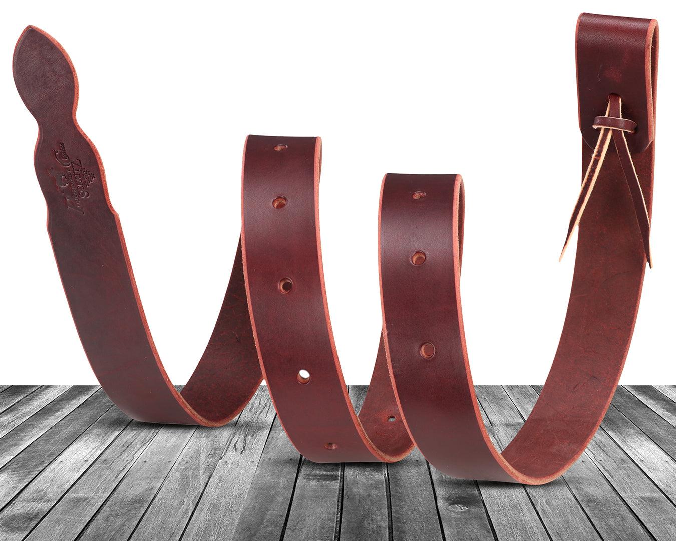 Professional's Choice Latigo Cinch Tie Strap Burgundy - Image 3