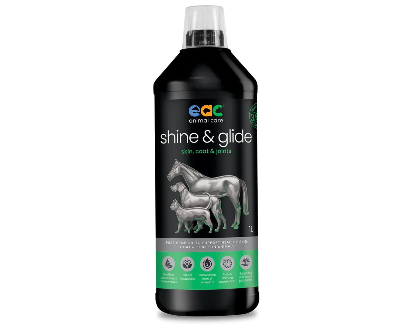 Shine & Glide Hemp Oil for Dogs, Cats & Horses - Image 2