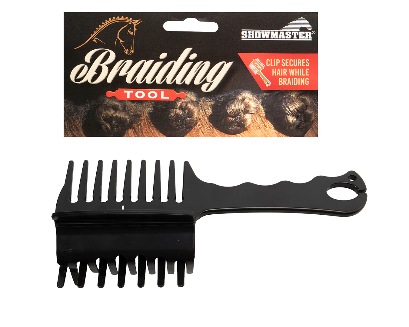 Showmaster Braiding Comb with Clip - Image 3
