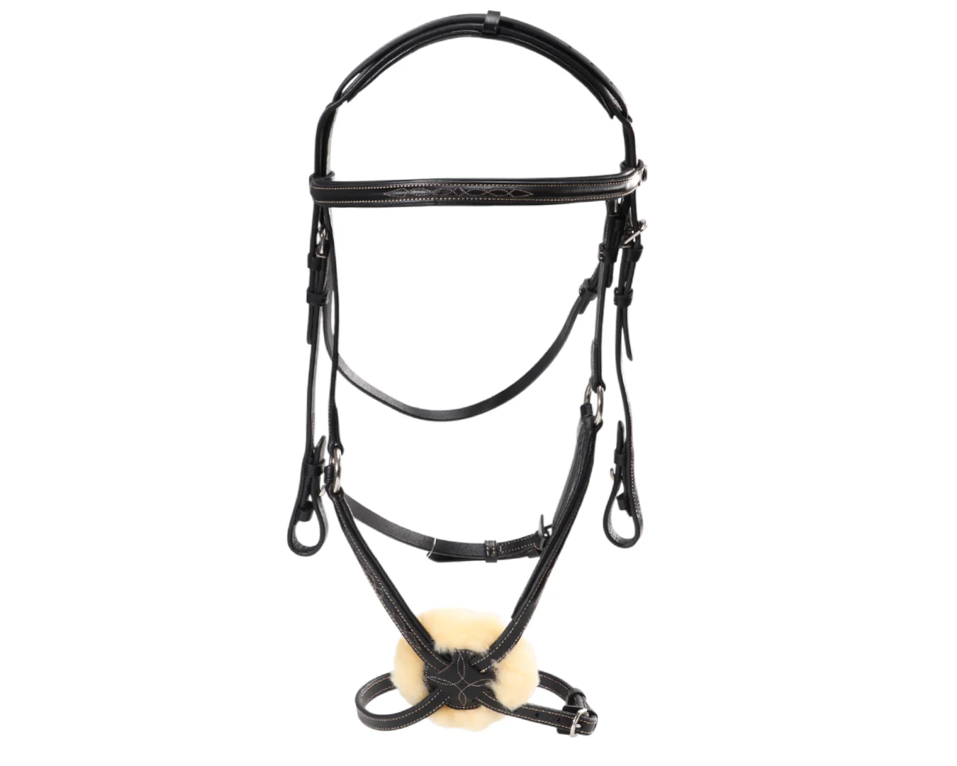Sterling Figure Eight Bridle with Reins - Black - Image 2