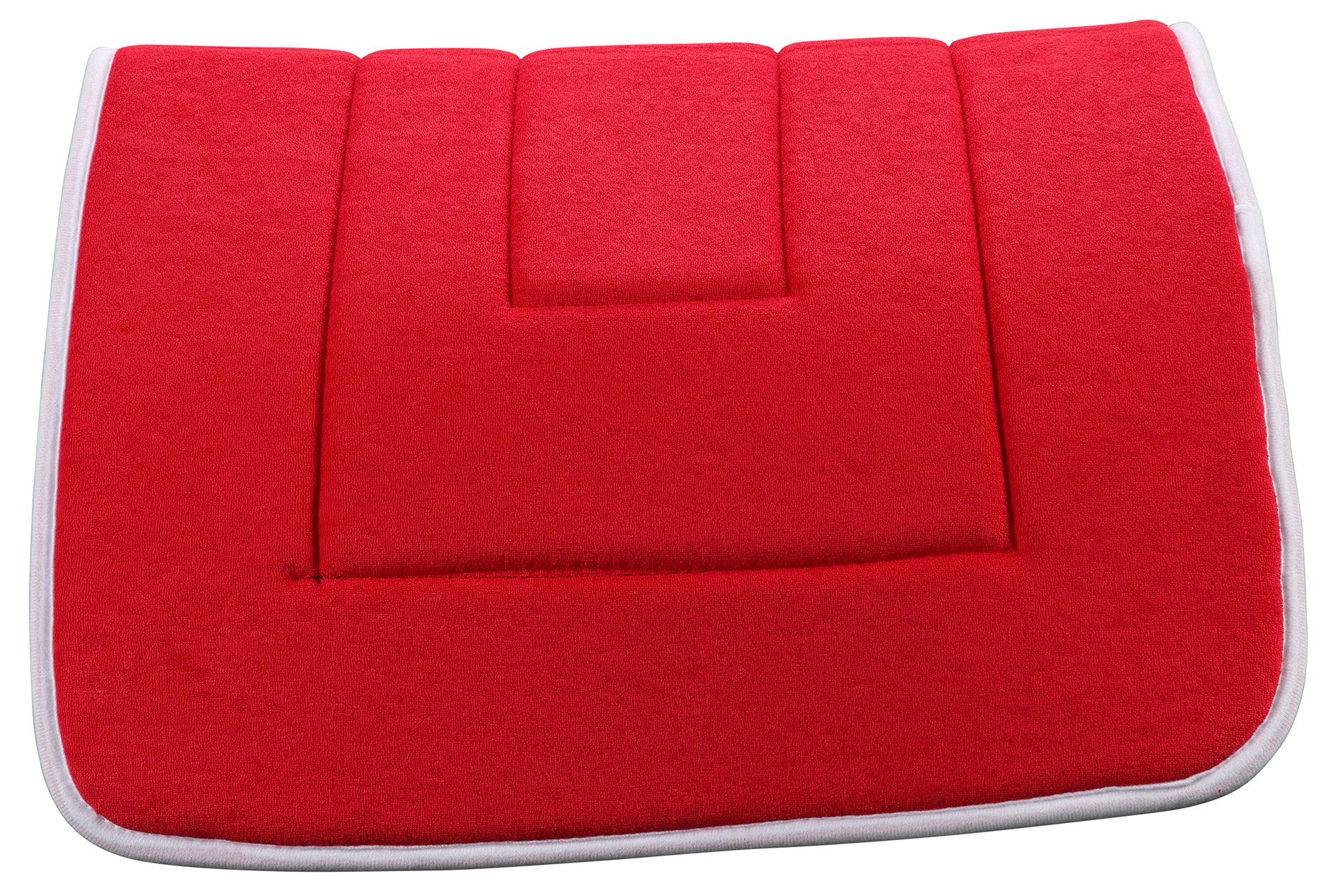 Terry Towel Saddle Pad - White Binding - Image 2
