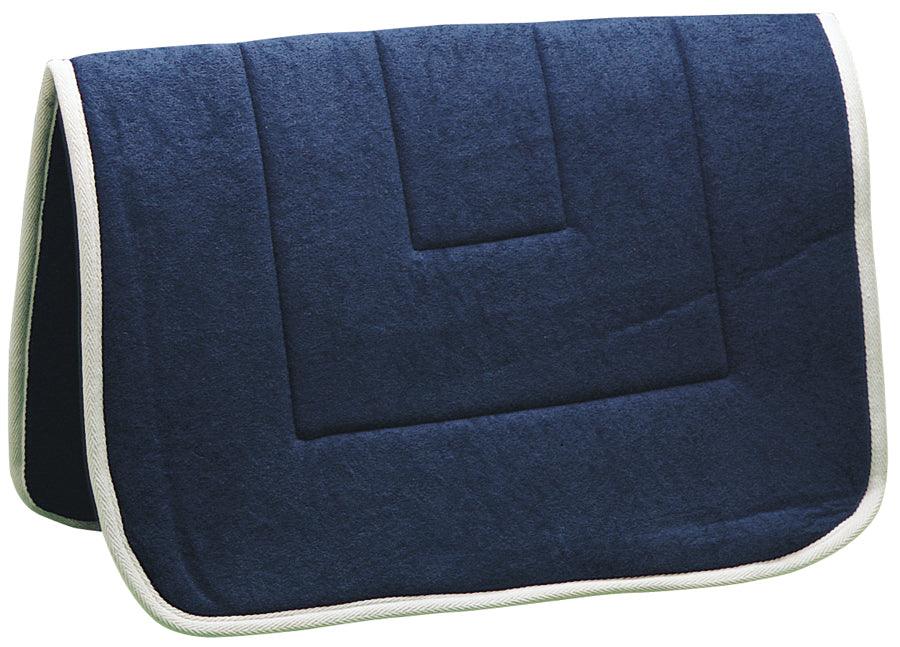 Terry Towel Saddle Pad - White Binding - Image 6