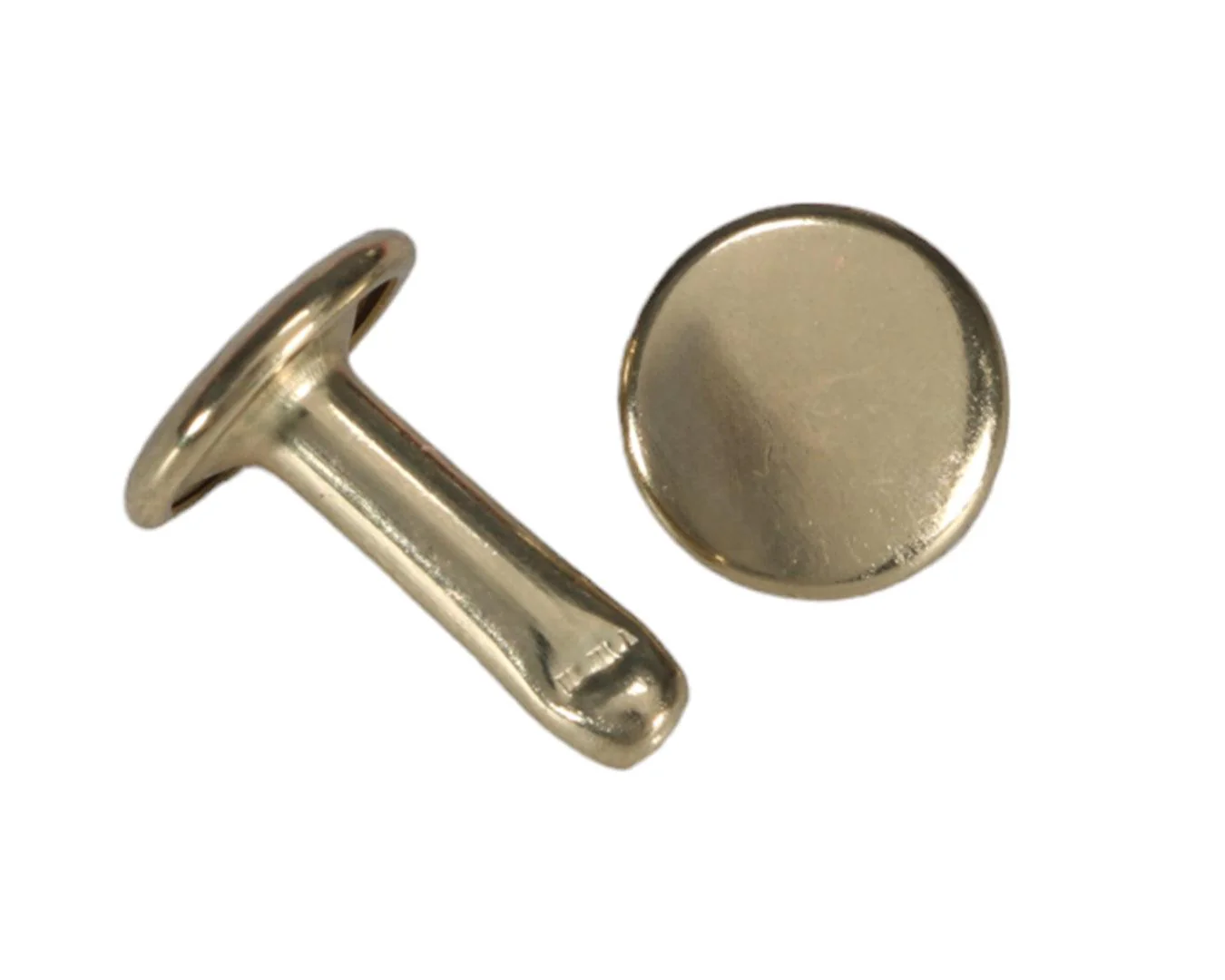 Two Piece Rivet Sets Brass Plated