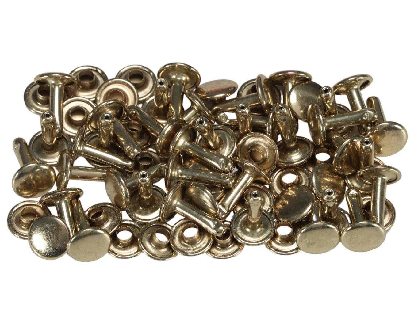 Two Piece Rivet Sets Brass Plated - Image 3