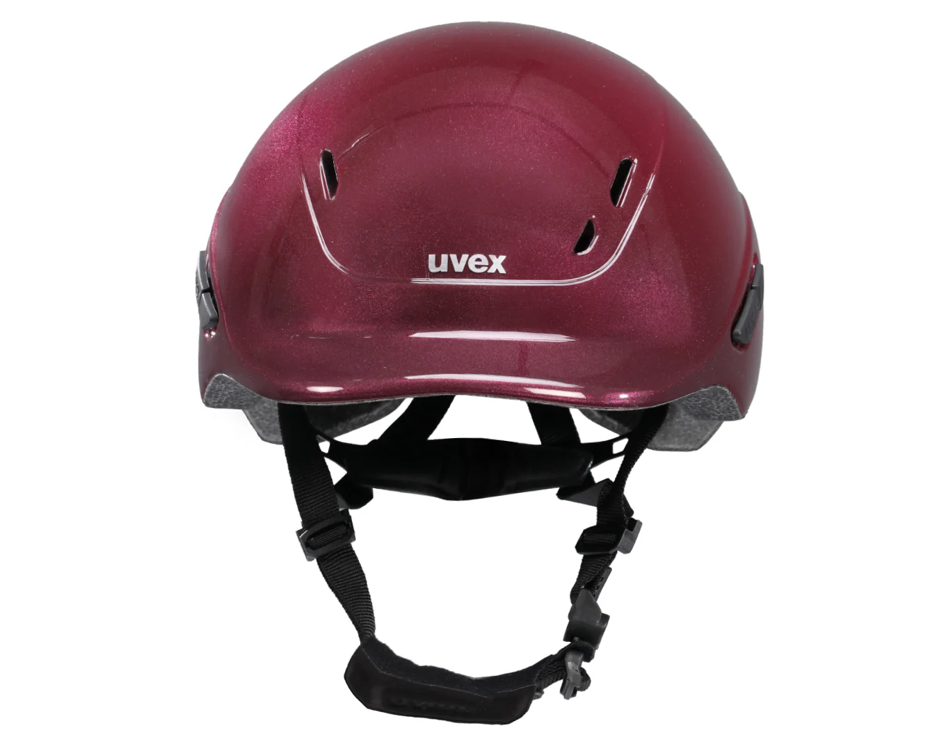 Uvex Kidoxx Riding Helmet - Shiny Burgundy - Image 3