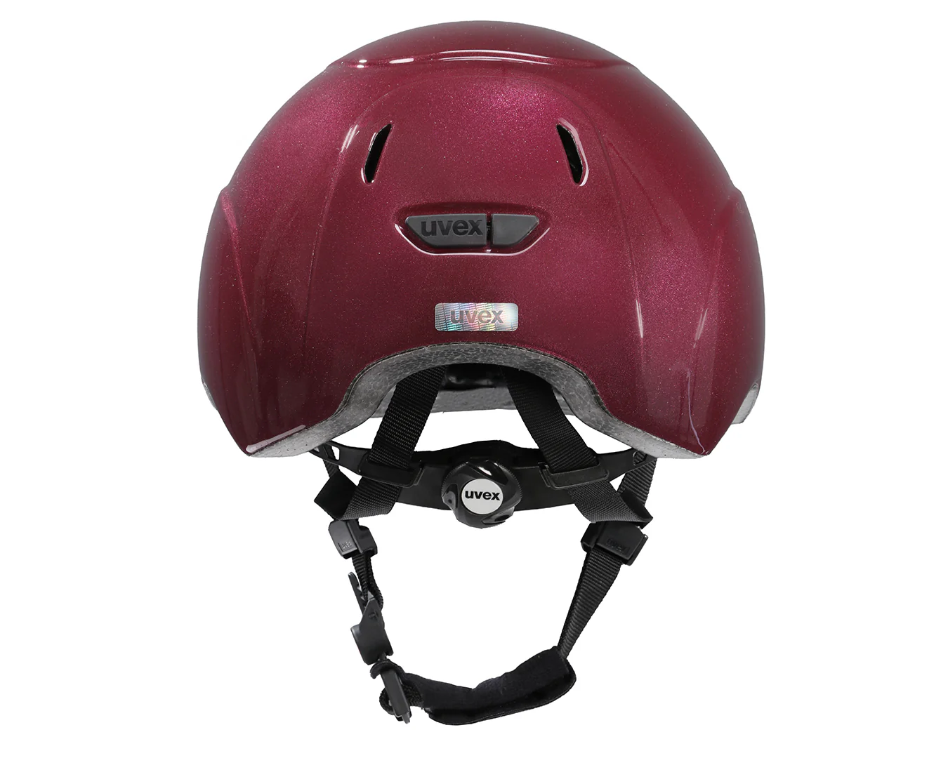 Uvex Kidoxx Riding Helmet - Shiny Burgundy - Image 4