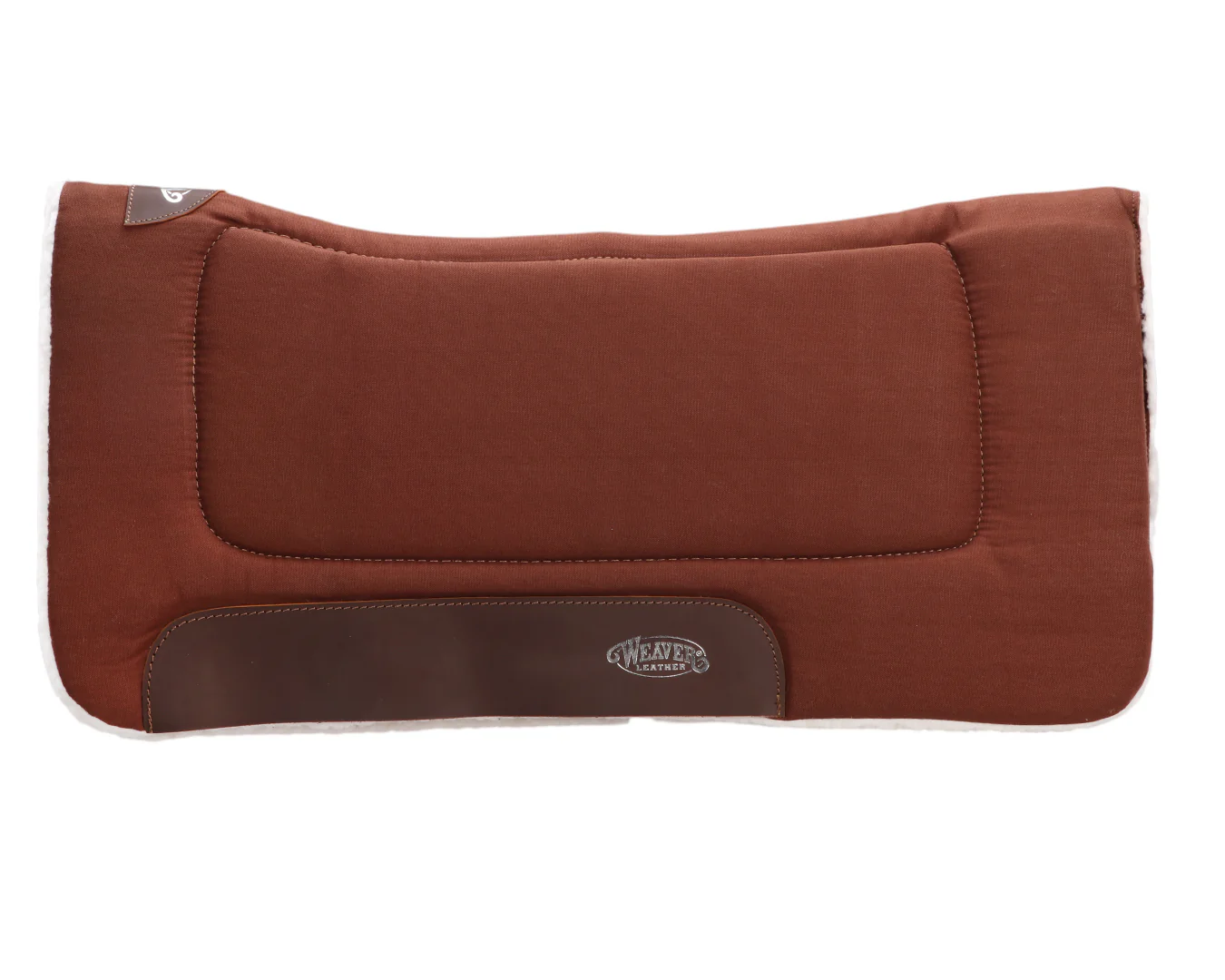 Weaver All Purpose Contoured Saddle Pad with Merino Fleece - Brown - Image 2