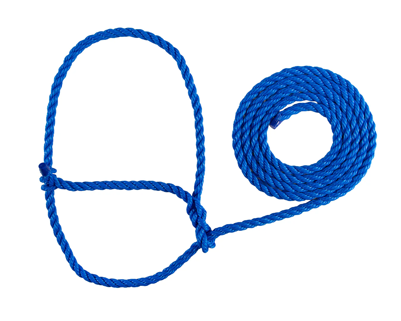 Weaver Poly Rope Cattle Halter w/Lead - Blue - Image 3